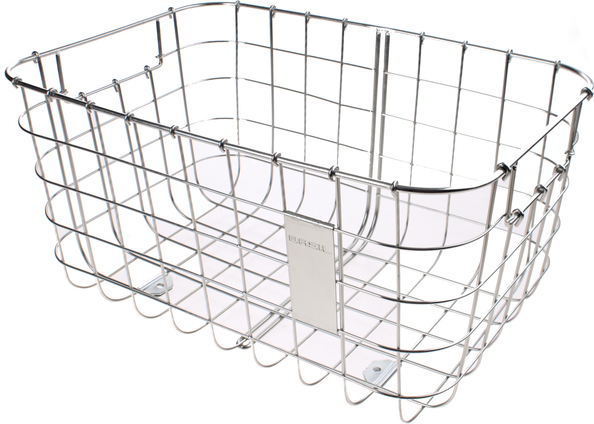 silver bike basket