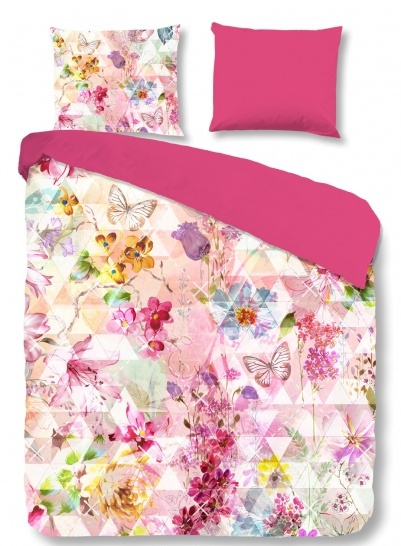 Good Morning Duvet Cover Set Flowers Pink 200x220 2 60x70 Twm