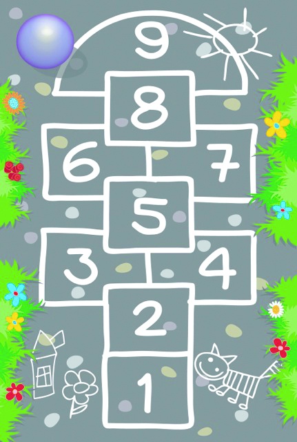 Achoka Play Rug Hopscotch 100 X 150 Cm Grey Twm Tom Wholesale Management