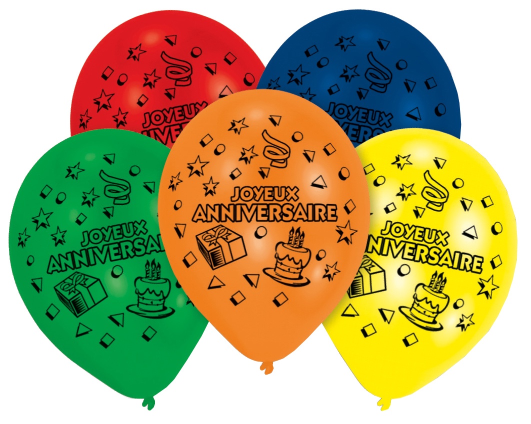 Pegaso Balloons Joyeux Anniversaire 8 Pieces 25 Cm Twm Tom Wholesale Management