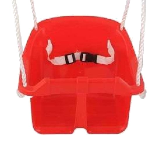 red baby swing