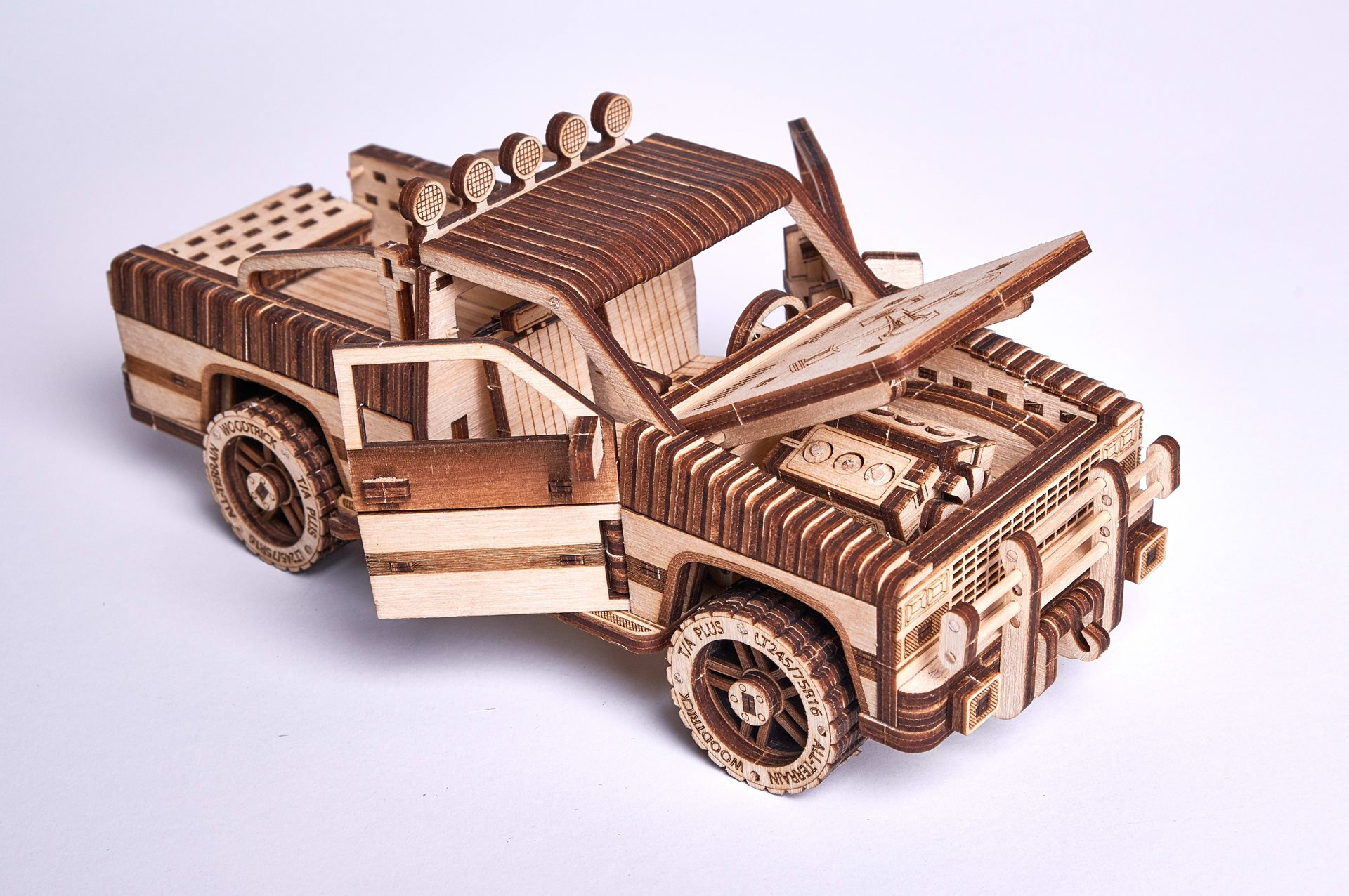 Wood Trick 3Dmodelbouw Pickup Truck 21 cm hout 278delig TWM Tom