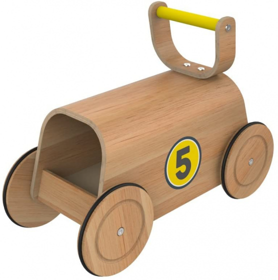 Mamatoyz loopwagen Racer Walker junior 40 x 42 cm hout naturel TWM